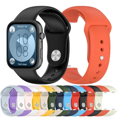 Silikonarmband für Huawei Watch Fit 3-Band Smartwatch-Zubehör Ersatz-Sport-Correa-Armband für Huawei Image