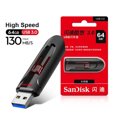 Sandisk Pen drive 128GB 64GB 32GB 256GB USB-Flash-Laufwerk 32 64 3,0 16 GB USB-Stick Festplatte auf Schlüsselsp eicher für Telefon Image