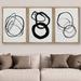 wall26 Black & Gray Grunge Duotone Geometric Ring Pattern Abstract Shapes Illustrations Modern Art Decor black | 24" H x 16" W | Wayfair