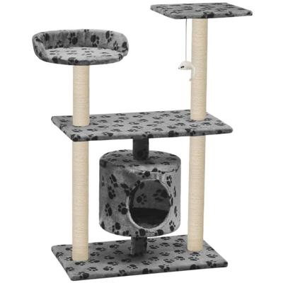 Vidaxl - Katzen-Kratzbaum Sisal 95 cm Grau Pfoten-Aufdruck Image