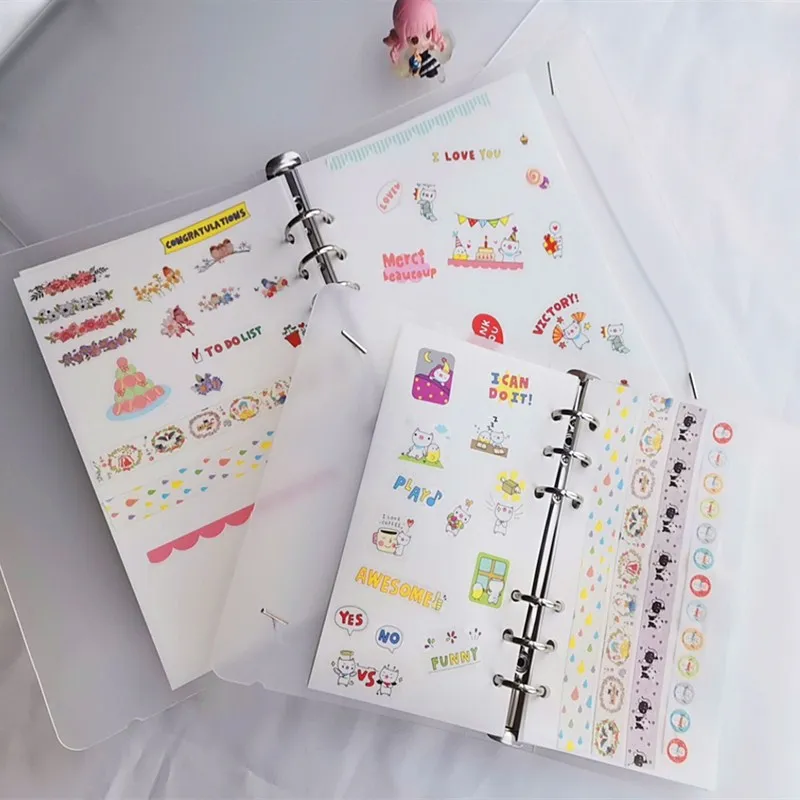 Livre de rangement de feuilles mobiles en papier blanc A5 A6 A7, 40 feuilles pour ruban Washi, accessoires de ruban de masquage, outil de bricolage pour Scrapbooking