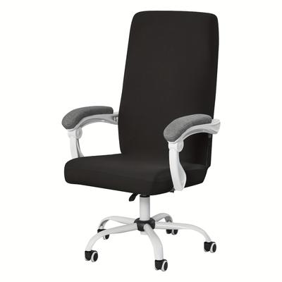 TEMU 1pc Elastic 130% Slicky Fiber Fabric Office Chair Cover Swivel Chair Cushion For High Back Chairs Image