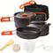 TEMU Camping Cookware Set Camping Gear Campfire Utensils Non-stick Cooking Equipment Lightweight Stackable Pot Pan Bowls With Storage Bag For Outdoor Hiking