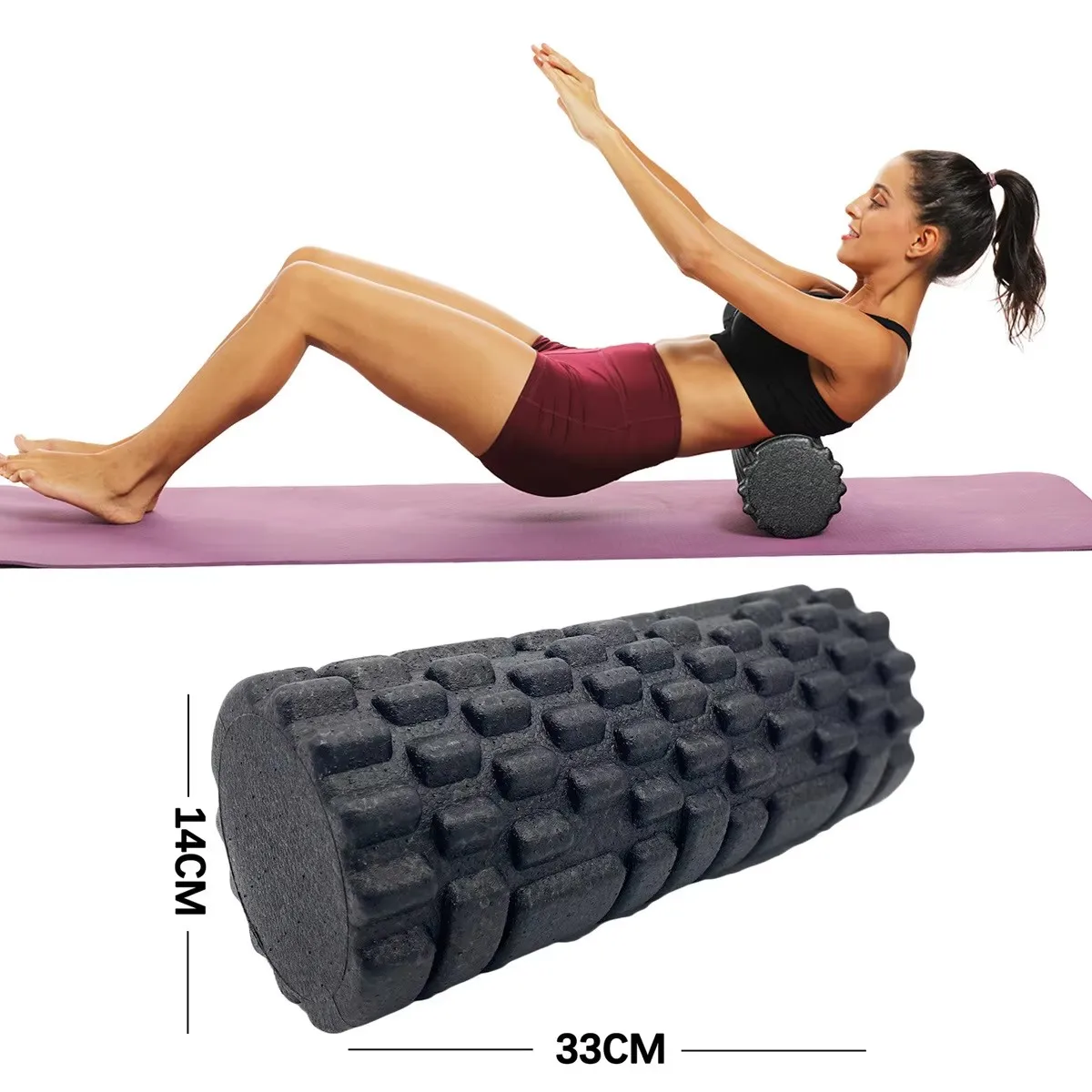 30/33 cm Fitness Schaum Roller Yoga Massage Roller EPP Pilates Schaum Körper Muskel Massage Roller Therapie Übungen Gym hause Übung Image