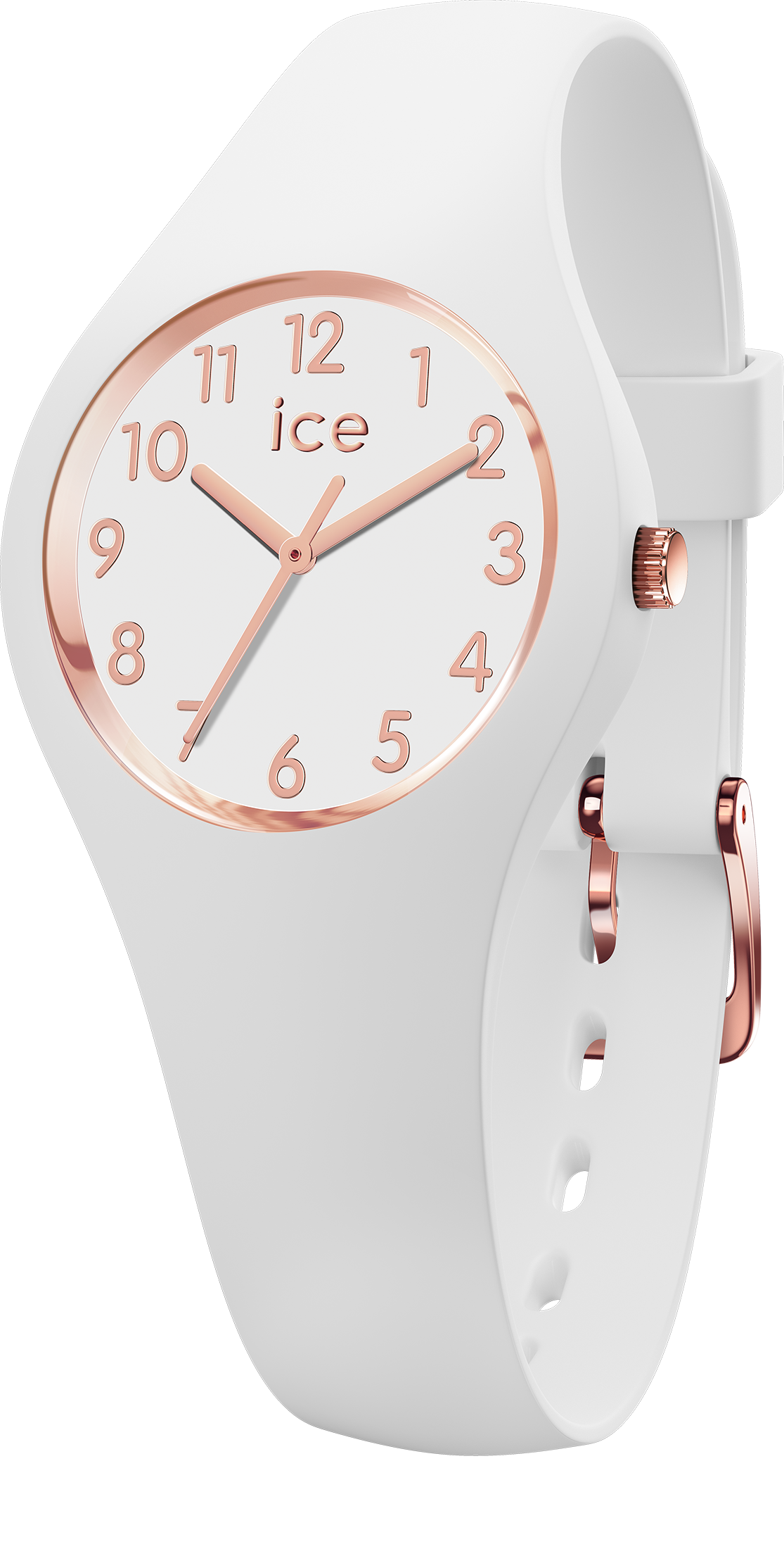 Ice-watch Ice Watch Ice Glam - White Rose-gold - Numbers Girls's 015343 Silicone - One Size | Ice-watch Sale | Discount Designer Brands