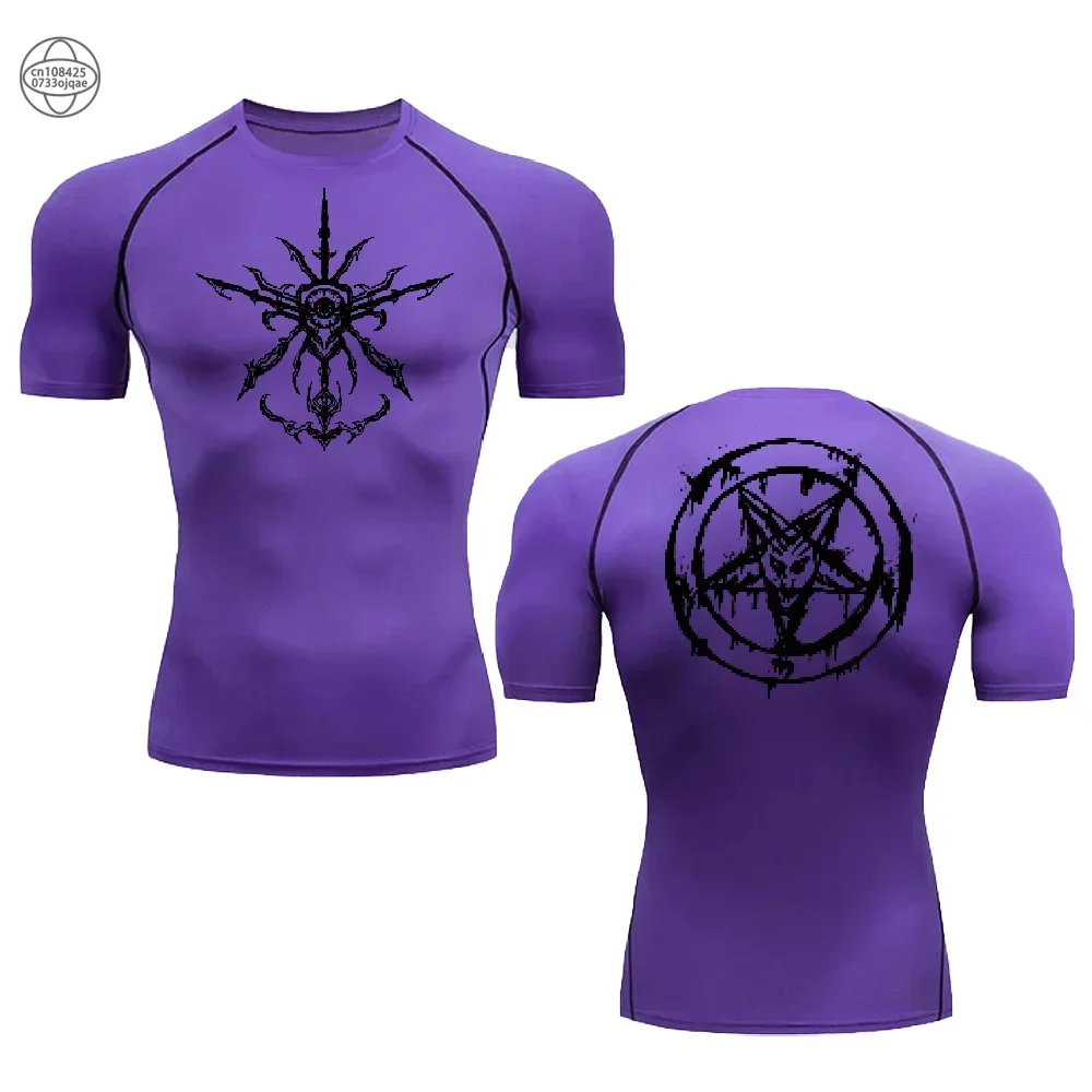 Boxing Bodybuilding Compression Shirt Men's Summer Jogging Sportswear Top Quick-drying Tight Short-sleeved T-shirt S-3XL