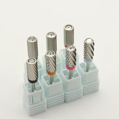 New Silver! Quality 6.5mm Diamond Big Round Top barrel Original Tungsten steel Carbide Manicure Nail
