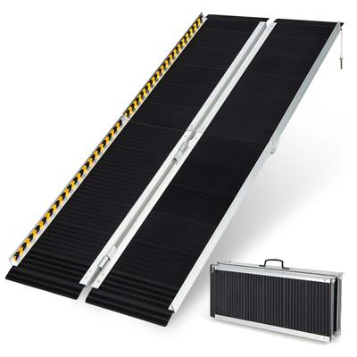 Costway Portable Aluminum Wheelchair Ramp 6 FT with Transition Plate & - See Details