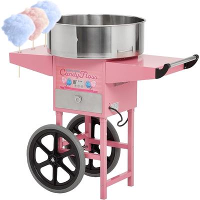 Commercial Cotton Candy Machines, 37" Cotton Candy Makers With Cart & Stainless Steel Bowl