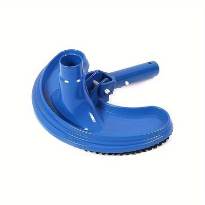 TEMU Flexible Half Moon Pool Vacuum Head - Blue, Curved Suction Cleaning Accessory For Swimming Pools & Fish (post Not Included) Image
