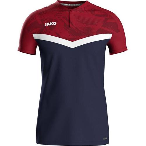 JAKO Herren Polo Polo Iconic, Größe XL in marine/chili rot