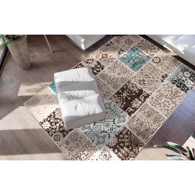 Teppich ME GUSTA "Ariya 425", grau (taupe), B:160cm H:6mm L:230cm, Polypropylen (PP), Teppiche, Flachflor, gekettelt, Wohnzimmer Image