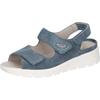 Keilsandalette WALDLÄUFER "K-Adea", Damen, Gr. 5,5 (38,5), blau (jeansblau), Veloursleder, klassisch, Schuhe, Sommerschuh, Sandale, Keilabsatz, mit Klettverschlüssen, K-Weite