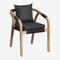SKLUM Confezione da 4 sedie da giardino con braccioli in legno di acacia Dubai Grigio Grafite