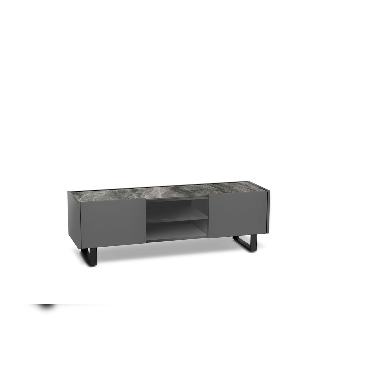 Stones Pegaso - TV-Schrank (140 x 40 x H 45 cm) aus dunkelgrauer Keramik Image