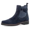 Chelseaboots GABOR, Damen, Gr. 44, blau (nachtblau), Veloursleder, Elastischer Einsatz, klassisch, Schuhe, Blockabsatz, Stiefelette, Businesschuh mit Best Fitting