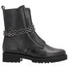 Stiefelette REMONTE, Damen, Gr. 39, schwarz, Leder, unifarben, modisch, Schuhe, Blockabsatz, Boots mit abnehmbarer Zierkette