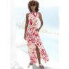 Maxikleid LASCANA, Damen, Gr. 34, N-Gr, rot (rot bedruckt), Jersey, Obermaterial: 100% Viskose, bedruckt, modisch, figurumspielend knöchellang, Rundhals, ohne Ärmel, Kleider, mit Alloverdruck und Schlitz, Jerseykleid, sommerlich-elegant, Topseller