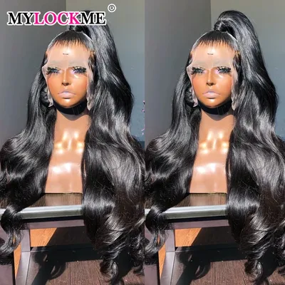 Body Wave Human Hair Lace Frontal Wig 13x4 13x6 Transparent Glueless Lace Front Wigs 6X4 Glueless