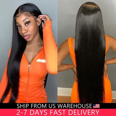 Straight Lace Front Wigs Human Hair 13x4 13x6 HD Transparent 360 Lace Frontal Wigs Brazilian 5X5 6X4