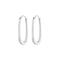 Elli PREMIUM - Creoli ovale elegante senza tempo di base in argento sterling 925 Orecchini a cerchio 1 pieces female