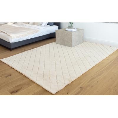 Teppich PADIRO "Imala 125", beige (creme), B:160cm H:30mm L:230cm, Polyester, Teppiche, Besonders weiche Haptik, flauschig, geprägtes Muster Image