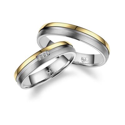 Partnerring MARRYA "Titan Ringe Trauringe Eheringe Partnerringe" Gr. 66, gold (herren ring, gold, silber), Fingerringe, 