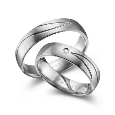 Partnerring MARRYA "Titan Ringe Trauringe Eheringe Partnerringe" Gr. 60, silber (damen ring, silber), Fingerringe, Damen