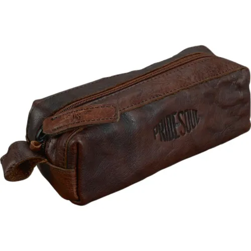 Jüscha Pride and Soul Schlamperrolle Leder Etui Faulenzer Federmappe braun 47175