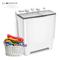 TEMU 22/32lbs Compact Mini Twin Tub Washing Machine, 13/20lbs Washer Mini Compact Laundry Machine And 9/12lbs Spinner, Convenient And Efficient For Dorms, Apartment