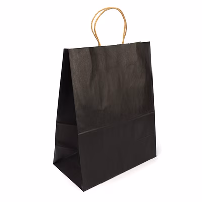 Black Paper Merchandise Handle Bags 10 5/8