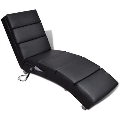 Vidaxl - Massage-Chaiselongue Schwarz Kunstleder