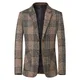 Blazer a quadri da uomo giacche per abiti nuova primavera autunno uomo Design coreano blazer cappotti Business Casual Slim Fit blazer abbigliamento uomo