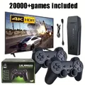 Console per videogiochi Game Stick Lite 4K Controller wireless doppio palmare da 64/32 GB per oltre 2000 giochi retrò inclusi Regalo di Natale per bambini