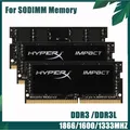 Memoria per laptop HyperX RAM DDR3 DDR3L 8 GB 4 GB 1600 MHz 1333 MHz 1866 MHz SODIMM 1,35 V 1,5 V PC3/PC3L-12800S PC3-10600S Memoria non ECC
