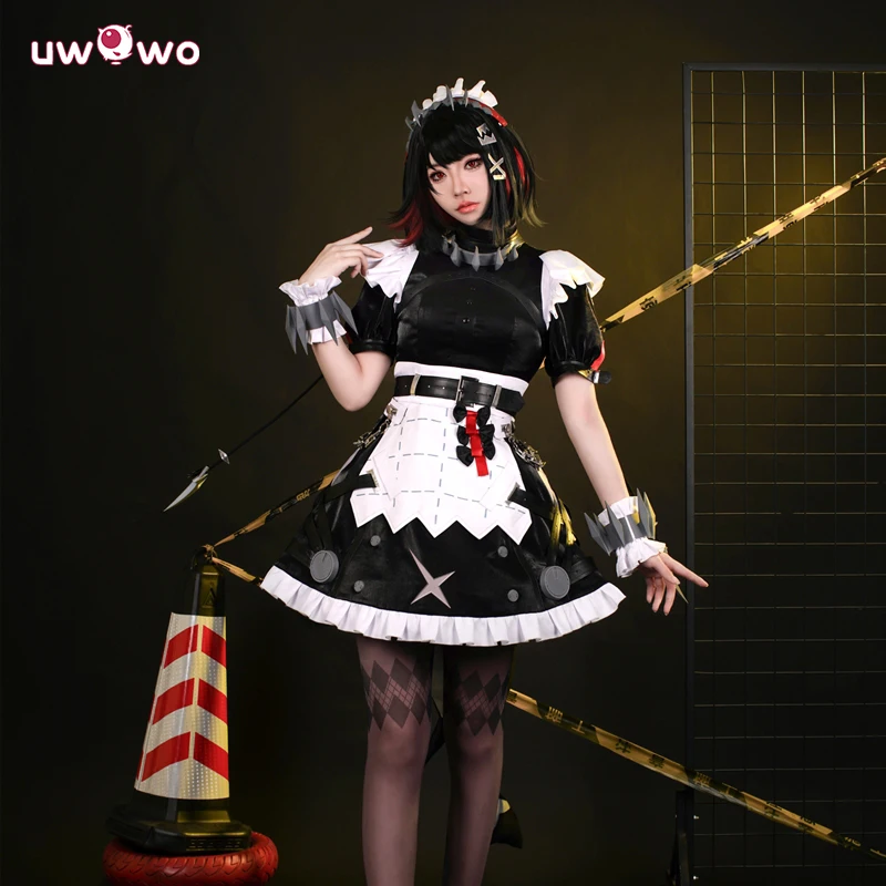 UWOWO Collab Series: gioco Zenless Zone Zero Cosplay/ZZZ Ellen Joe Maid Costume Cosplay Halloween Dress Shark Tail Costume