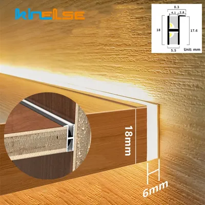 Built-in LED Cabinet Lamp Up & Down Lighting Hidden Shelf Board Light DuPont Port Cupboard Bookcase Wardrobe Invisible Backlight