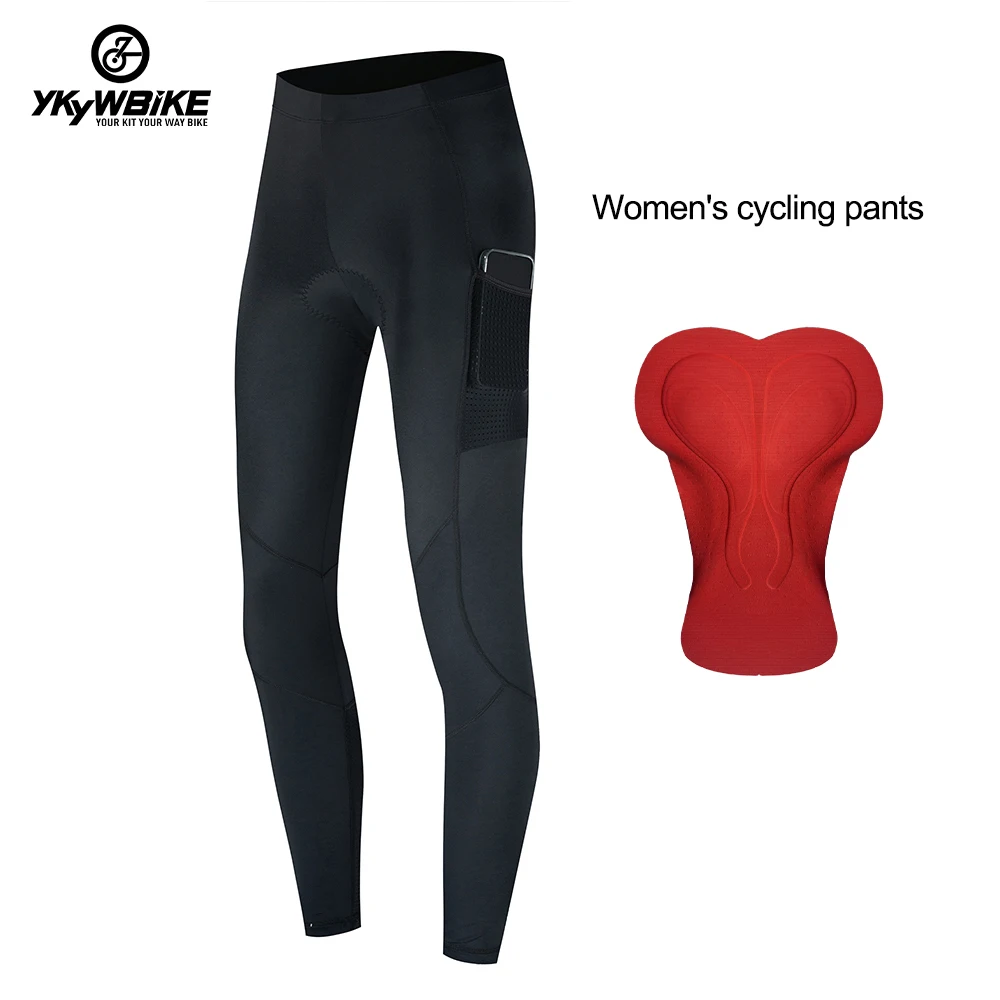 YKYWBIKE femmes cyclisme pantalons longs automne vtt vélo collants vélo Leggings pantalons de sport VTT pantalon poche latérale