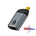 Adattatore Ethernet USB C 100/1000/2500Mbps Type-C Thunderbolt3 a RJ45 LAN RTL8156 convertitore di schede di rete 2.5G per Laptop
