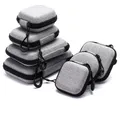 Custodia per cuffie portatile antiurto Borsa per auricolari Custodia per cuffie Custodia rigida Accessori per auricolari Scheda di memoria Cavo USB