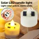 Nuove candele solari Candele sfarfallio a luce di tè a LED senza fiamma Luce calda Luce gialla Candela finta impermeabile per giardino esterno