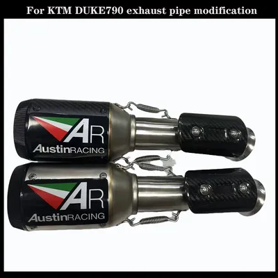 Rafesno Motorcycle exhaust pipe, AR exhaust pipe for KTM DUKE790 stainless steel middle section, exhaust pipe set
