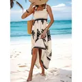 Abito lungo bohemien Abito estivo ampio da vacanza Abito da donna casual senza maniche A-Line Abito lungo da festa Boho Abito longuette casual Vestidos