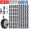 Riparazione pneumatici per auto Set di chiodi in gomma Chiodi per riparazione pneumatici per auto moto universale Strumento di riparazione per foratura pneumatici per camion Scooter Bici 10/100PC