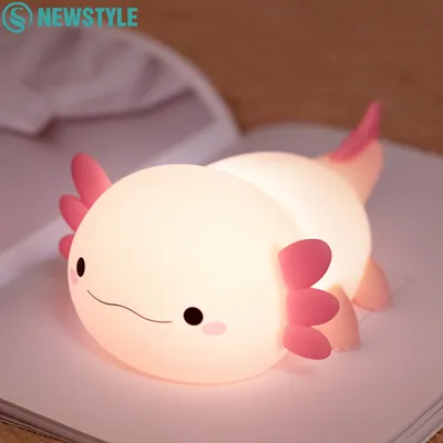 Cute Kids Night Light Silicone Nursery Sleeping Lamp Touch Control Nightlights USB Rechargeable