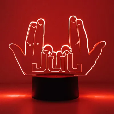 LED Night Light Celebrity JUL for Fans Bedroom Decoration Lighting Birthday Gift Battery Powered Color Changing 3d Lamp Jul