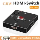 Switch compatibile HDMI 1080P 3 input 1 Output Mini 3 porte KVM Switch HDMI VIdeo Switcher Selector
