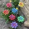 8 Colors Metal Flowers Garden Stakes Patio Stick Indoor Outdoor Crafts Rustproof Metal Iron Yard Art