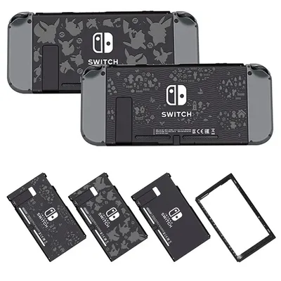 Switch Case Black Rear Back Cover Replacement Housing Shell Case Bottom for Nintendo Switch