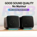 Altoparlanti per computer, mini altoparlante con luci fredde e suono stereo Altoparlante portatile AUX-in da 3,5 mm alimentato tramite USB da 6 W per computer, La